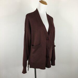 NWT RACHEL ROY Brown High Low Hem Dolman Sleeve Knit Cardigan